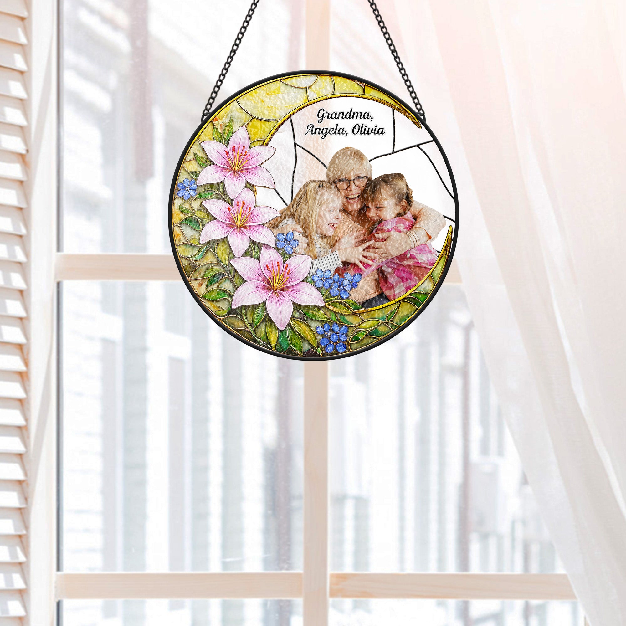 7703UUS1 stained glass sunflower suncatcher_ with photo custom gifts for momgrandma 7703u6vna_2