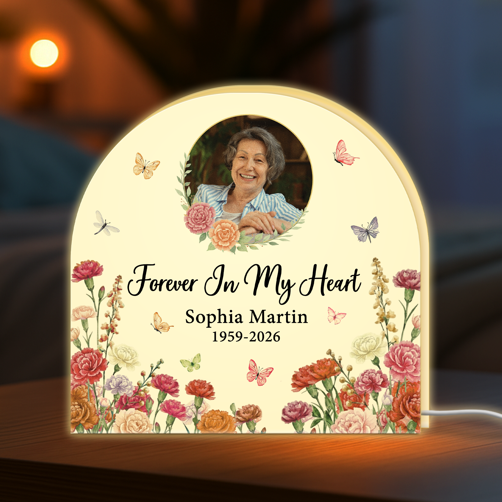 7714LUS2 custom light box in loving memory gifts for loss of momgrandma 7714lcrca