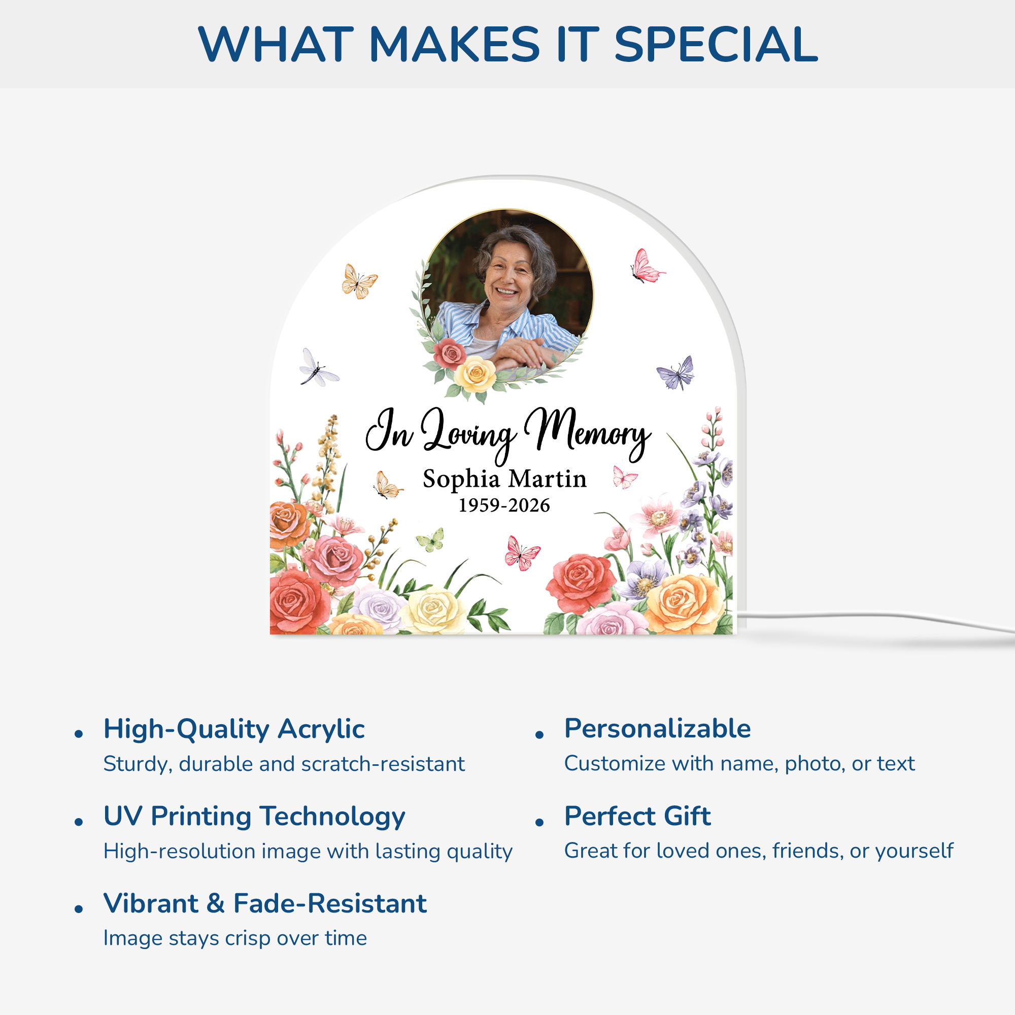 7714LUS4 custom light box in loving memory gifts for loss of momgrandma 7714lcrca