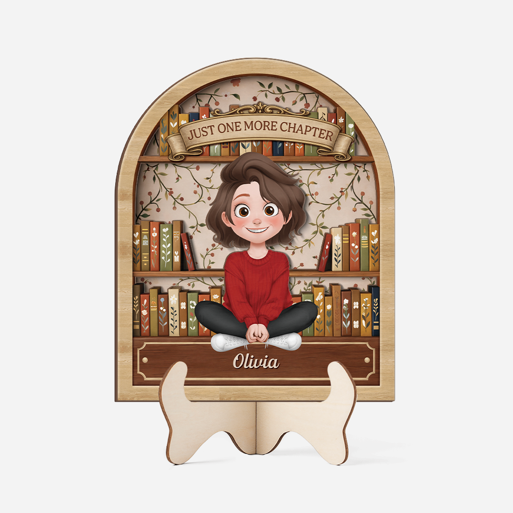 7716QUS1 shhh im reading wooden plaque personalized gifts for book lovers 7716q8hna