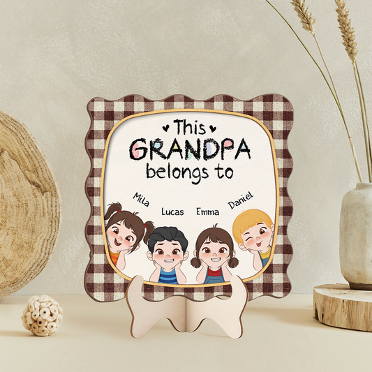 7717QUS2 personalized wooden plaques with names gifts for grandma and grandpa 7717qskab
