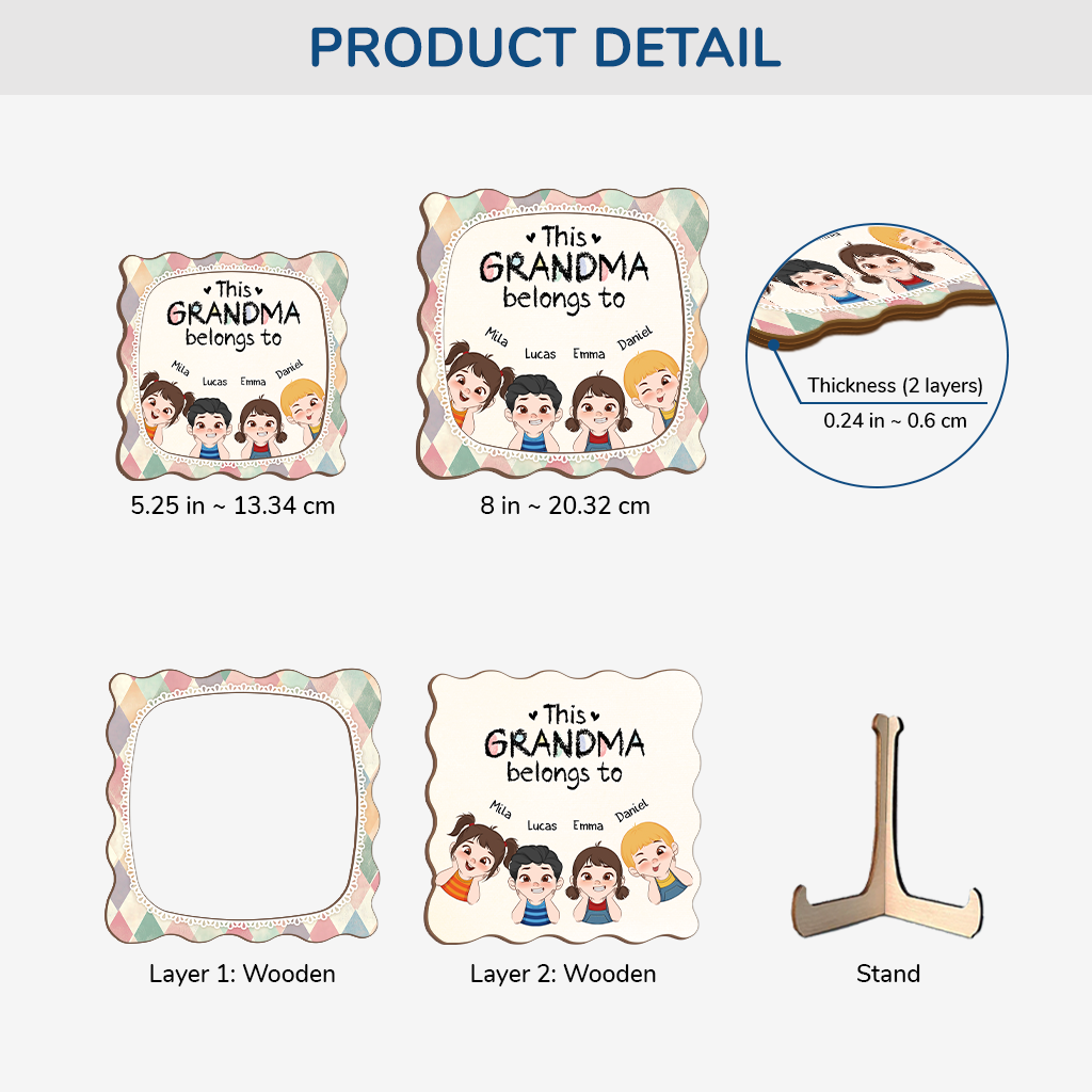 7717QUS3 personalized wooden plaques with names gifts for grandma and grandpa 7717qskab