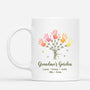 7719MUS1 grandmas garden mug with grandkids names custom gifts for grandmamom 7719m8lca