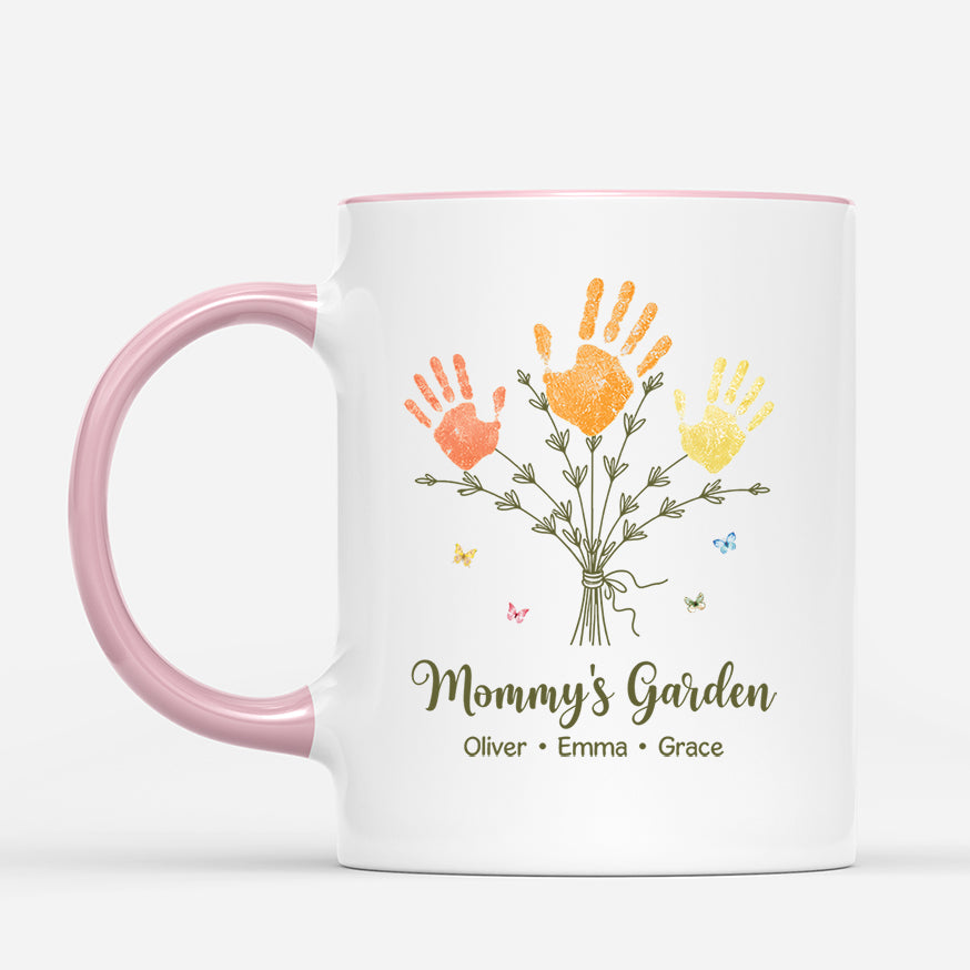 7719MUS2 grandmas garden mug with grandkids names custom gifts for grandmamom 7719m8lca