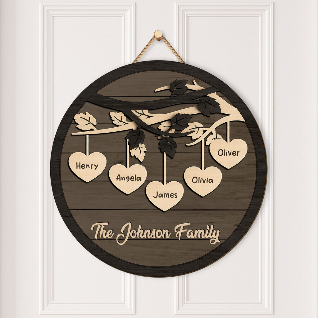 7722QUS2 wooden family name signs personalized gifts for a family 7722q8pni