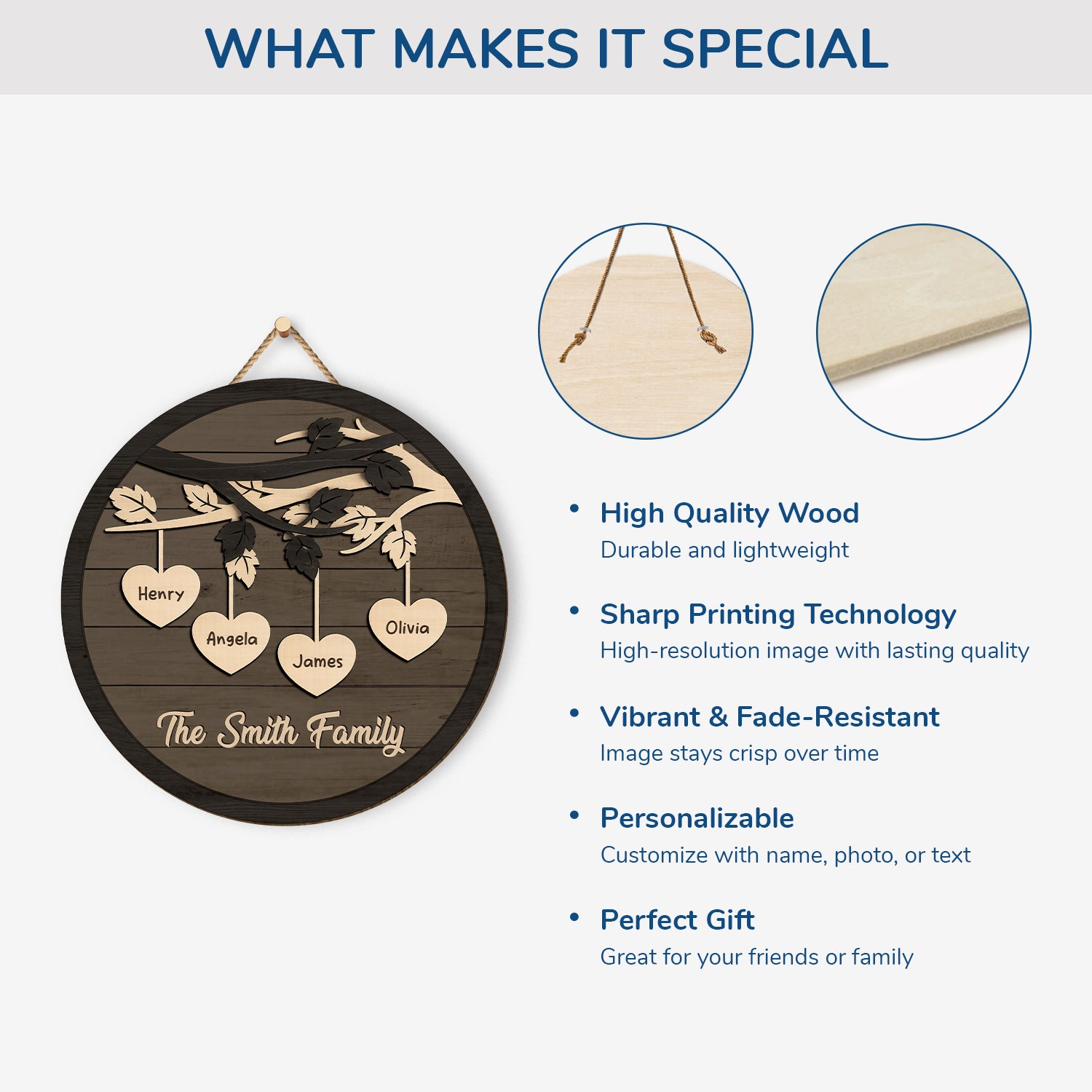 7722QUS4 wooden family name signs personalized gifts for a family 7722q8pni