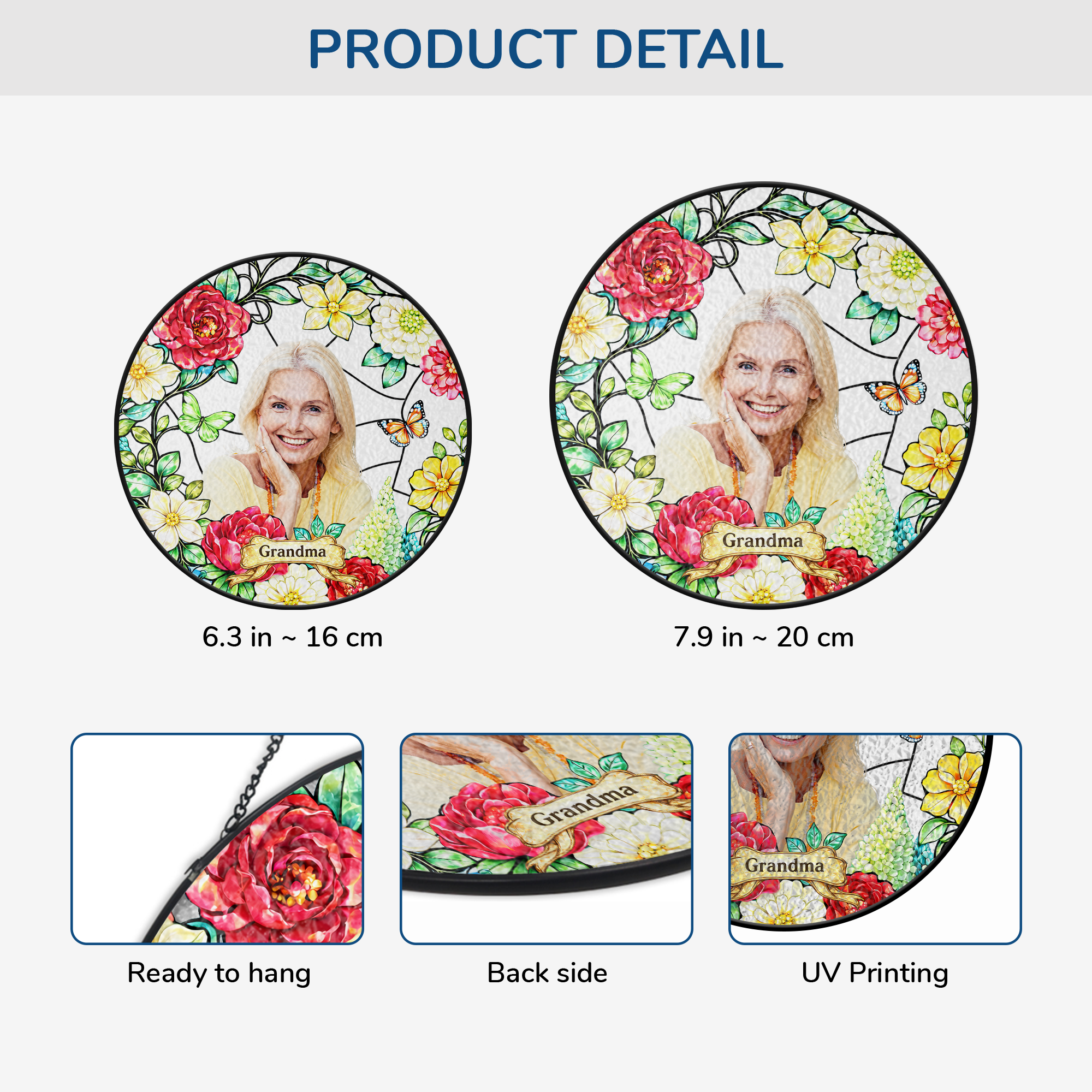 7729UUS3 stained glass suncatcher personalized photo gifts for grandmamom 7729ustna