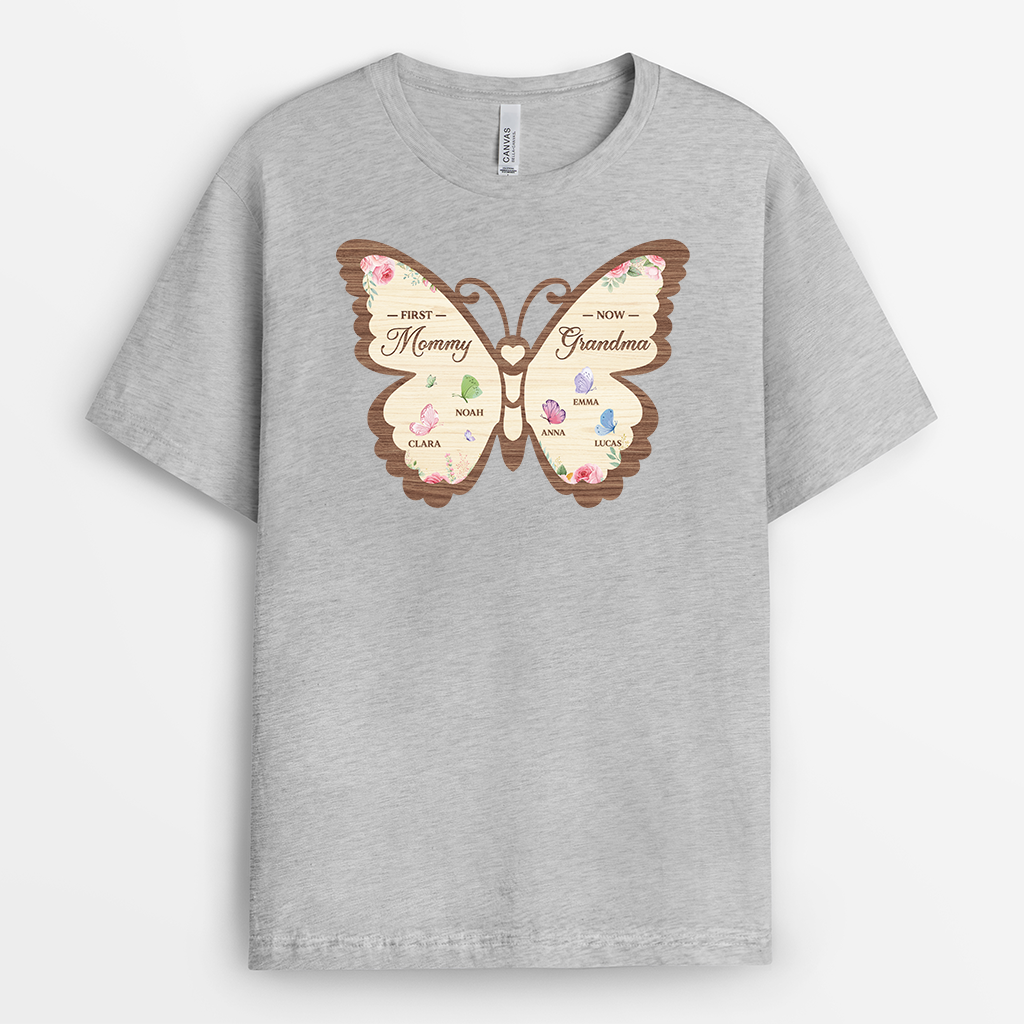 7730AUS1 first mom now grandma shirts personalized butterfly shirts for women 7730asyza_2