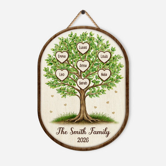 7732QUS1 wooden family name signs personalized family tree gifts 7732q8rwi