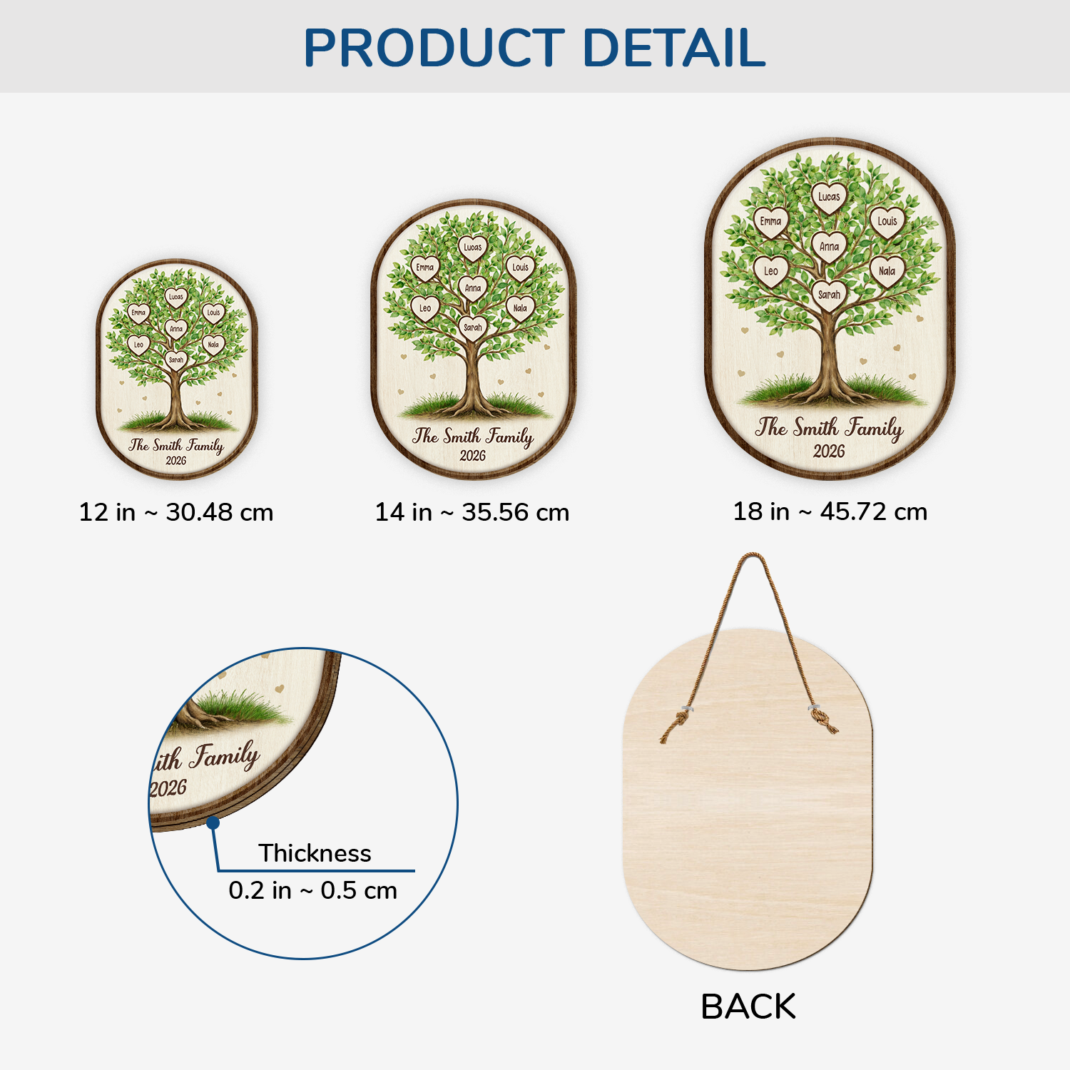 7732QUS3 wooden family name signs personalized family tree gifts 7732q8rwi