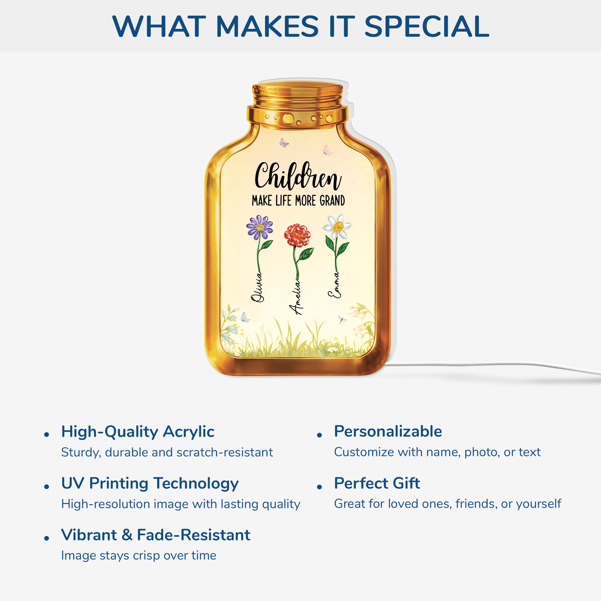 7734LUK4 personalised flower light box for grannymum 7734l8qaa