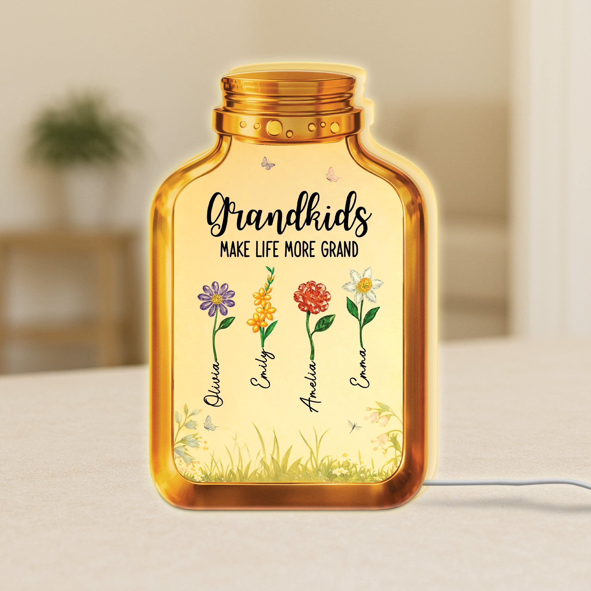 7734LUS1 flower light box personalized mothers day gifts for grandmamom 7734l8qaa