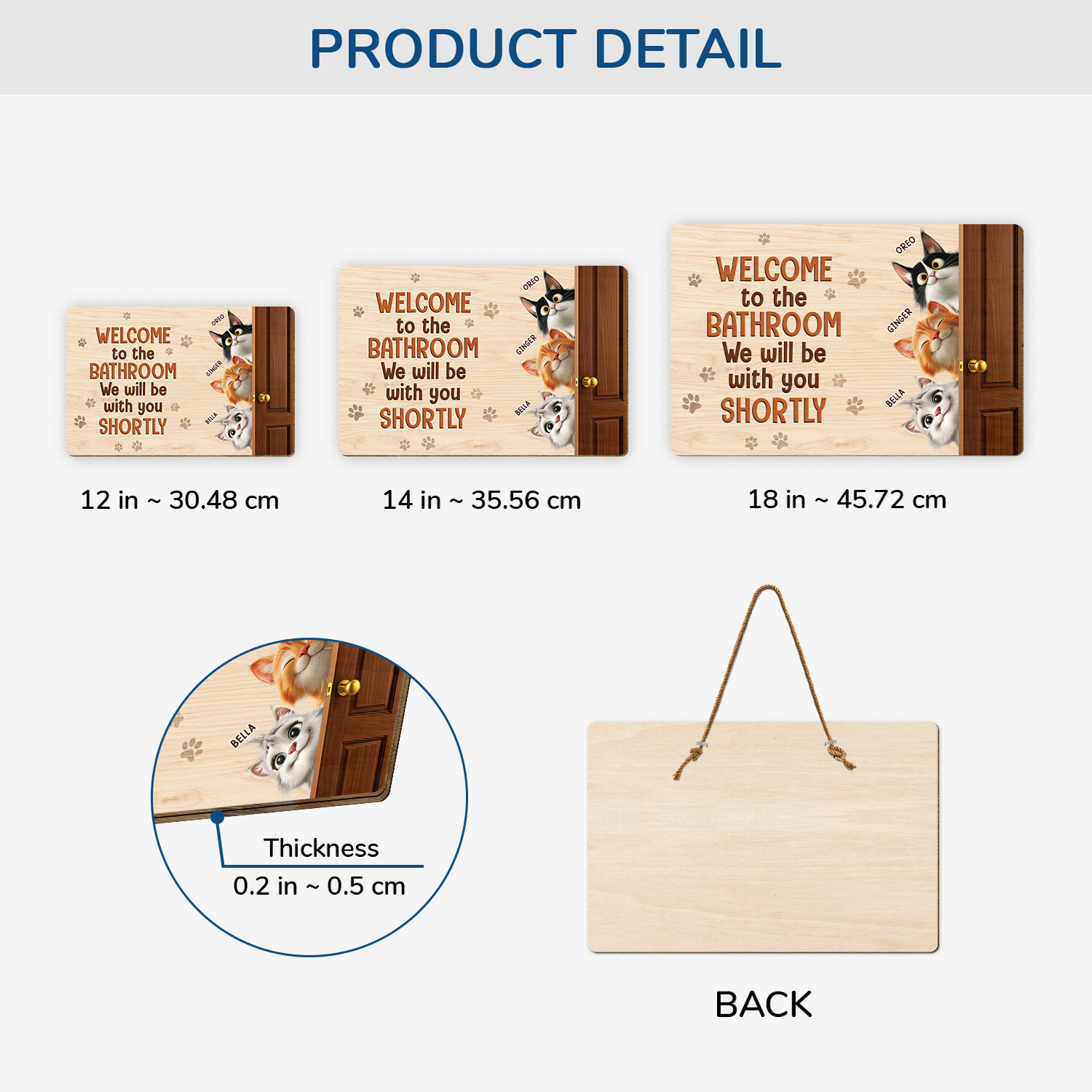 7735QUS3 wooden welcome to the bathroom cat sign custom gifts for cat lovers 7735qtrad_e463656b e97b 40d5 831d 2d86acbf4a35