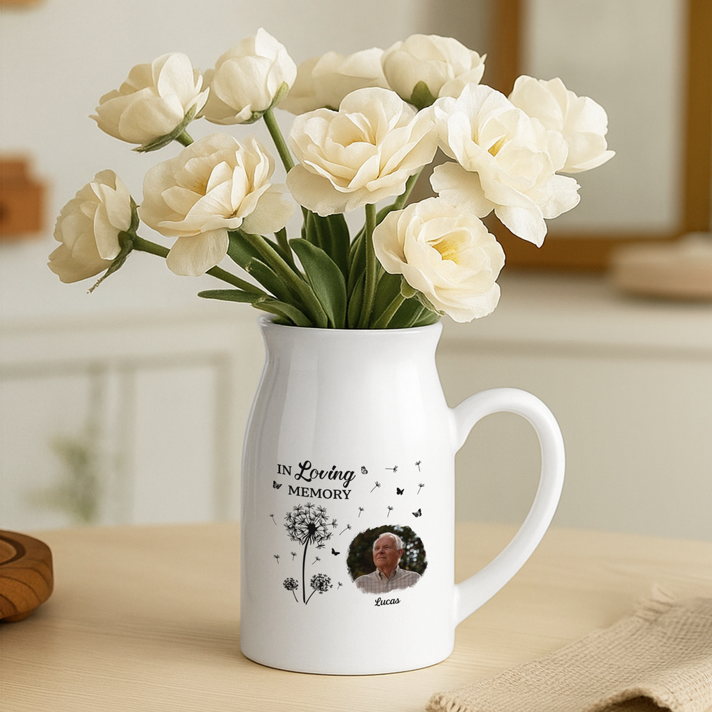 7737OUS2 personalized flower vase memorial photo gifts 7737o3hca