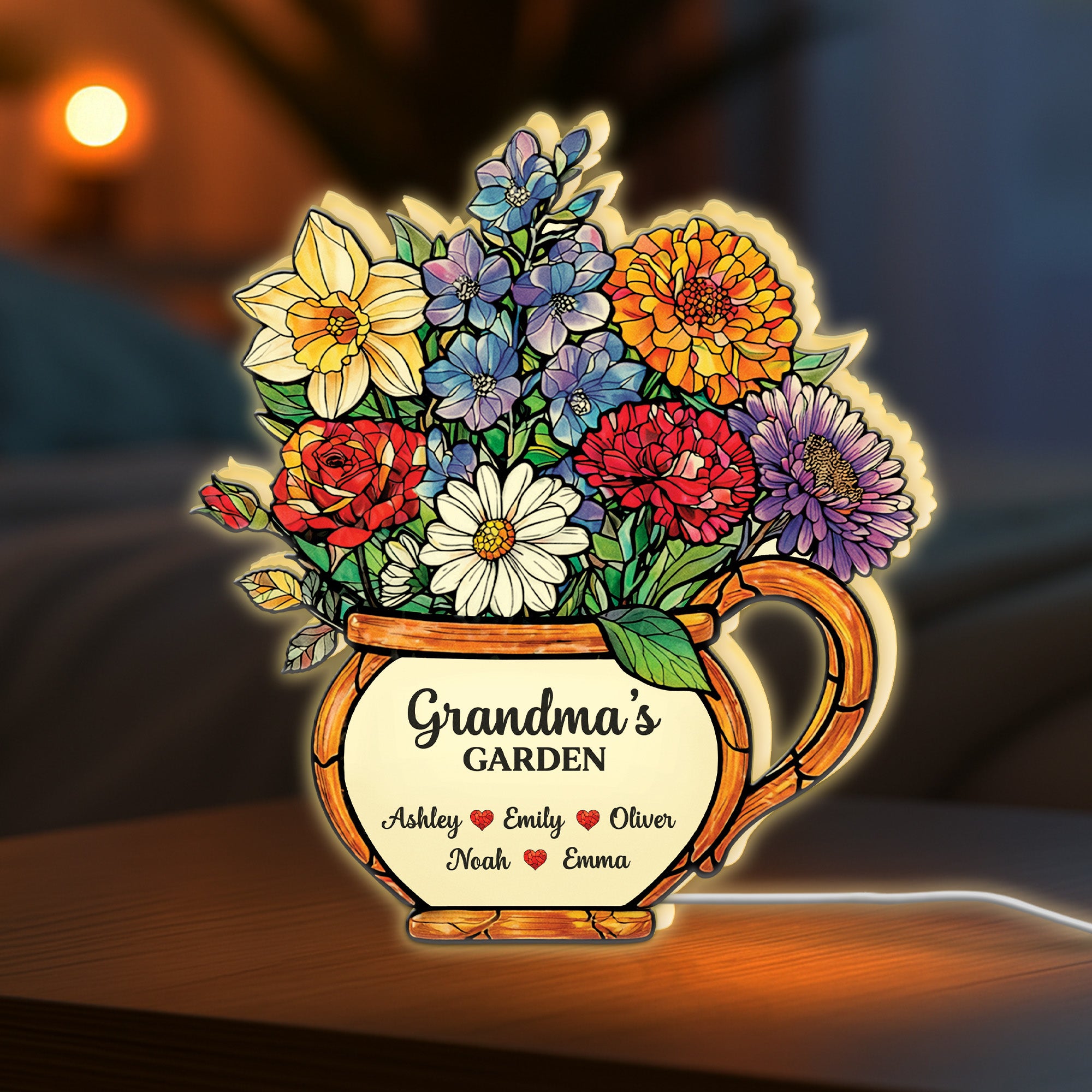 7743LUS1 grandmas garden light box personalized gifts for grandmamom 7743l8lza