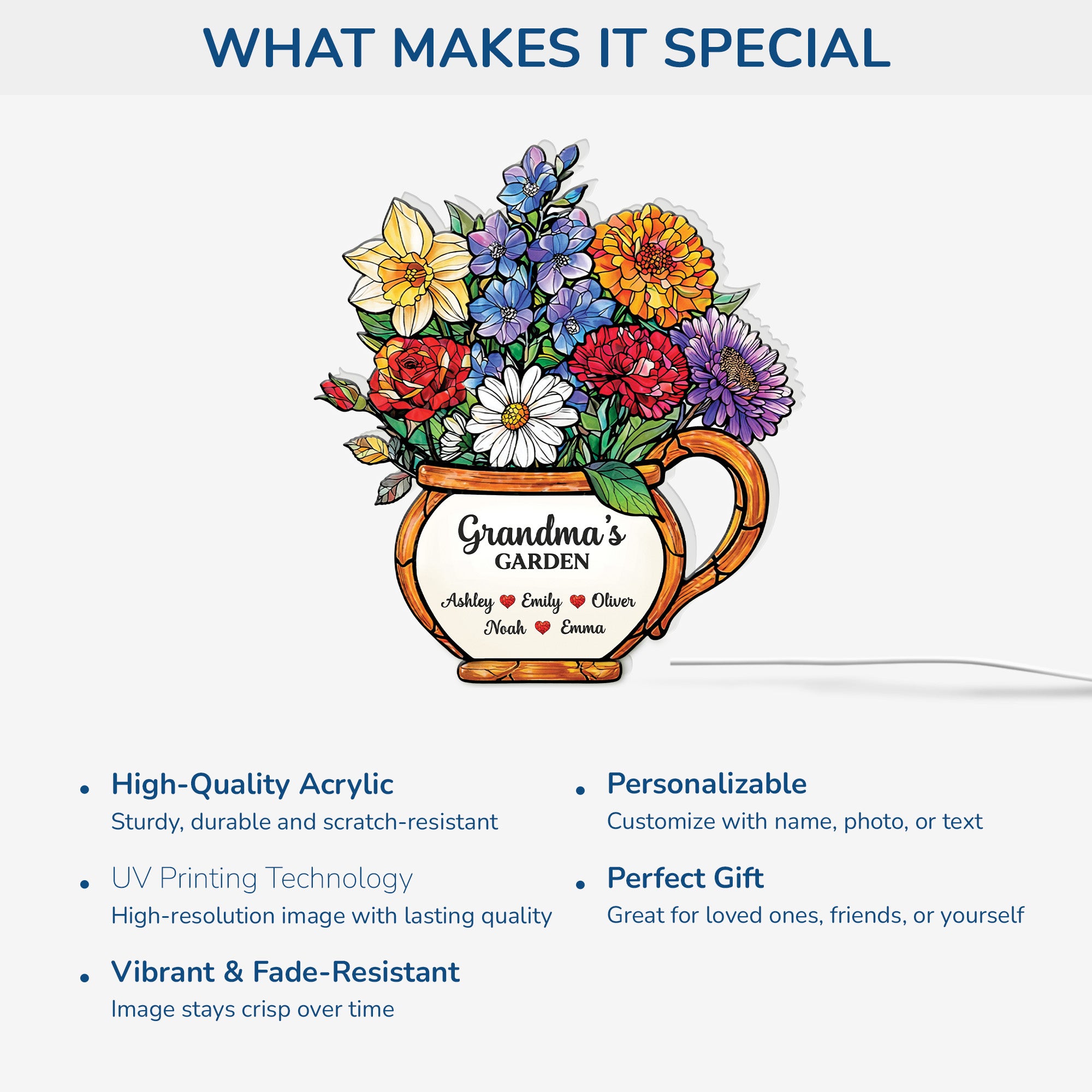 7743LUS4 grandmas garden light box personalized gifts for grandmamom 7743l8lza