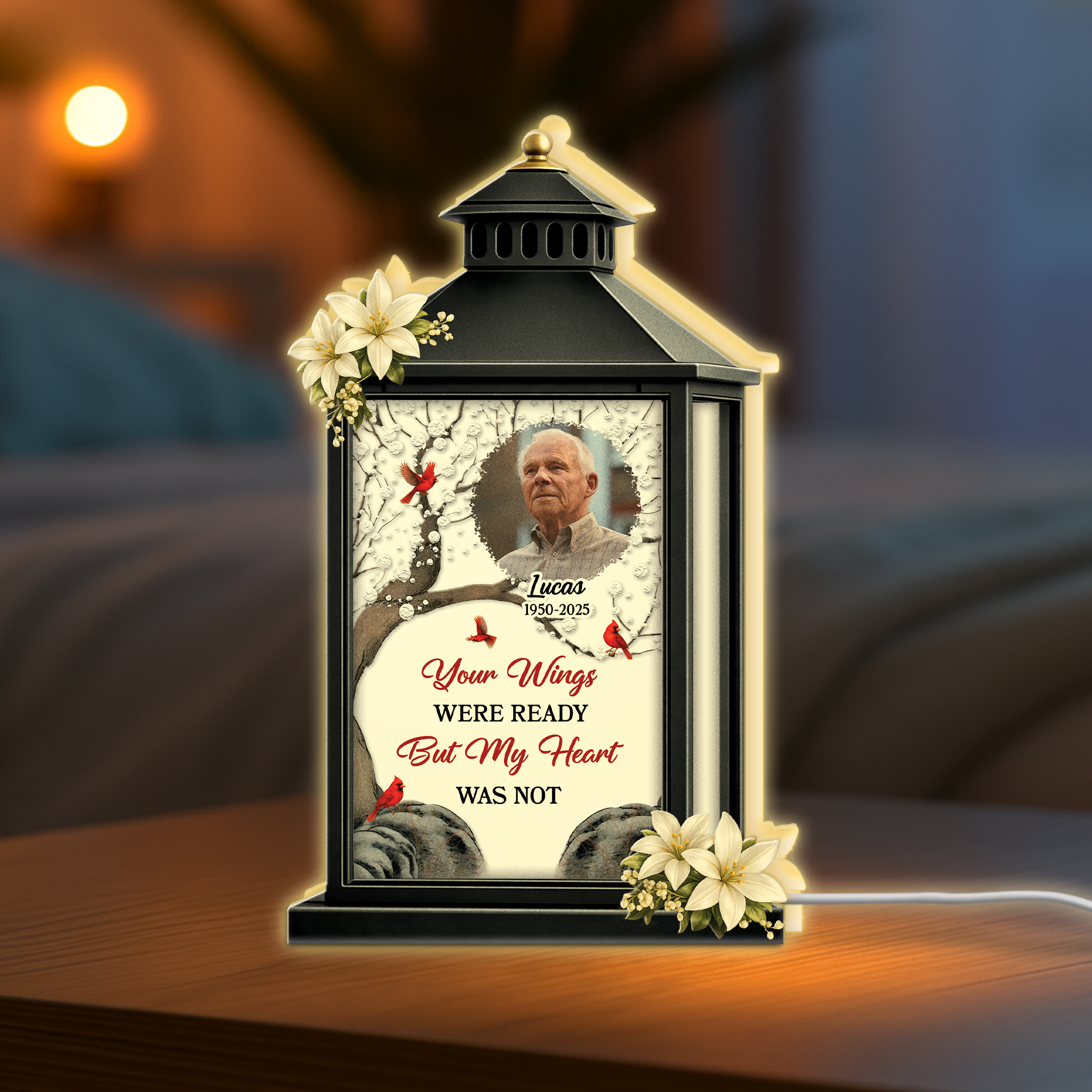 7745LUS2 those we love dont go away light box personalized memorial gifts with photo 7745lchta