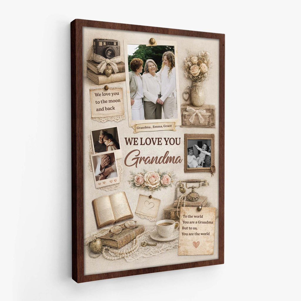 7747CUS2 vintage photo canvas print custom mothers day gifts for momgrandma 7747cttta