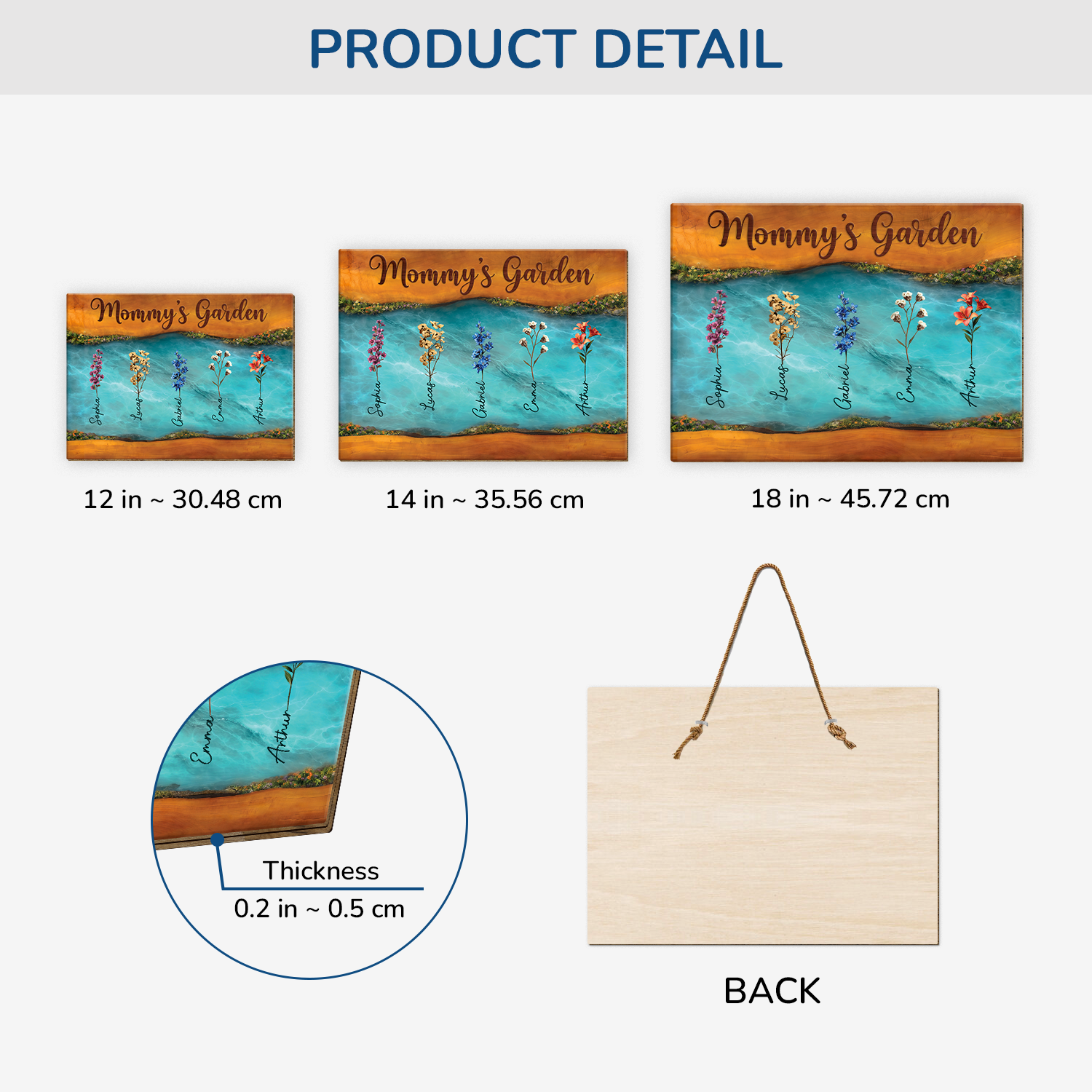 7749QUS3 3d printing effect custom wood signs momgrandmas garden gifts 7749q3hma
