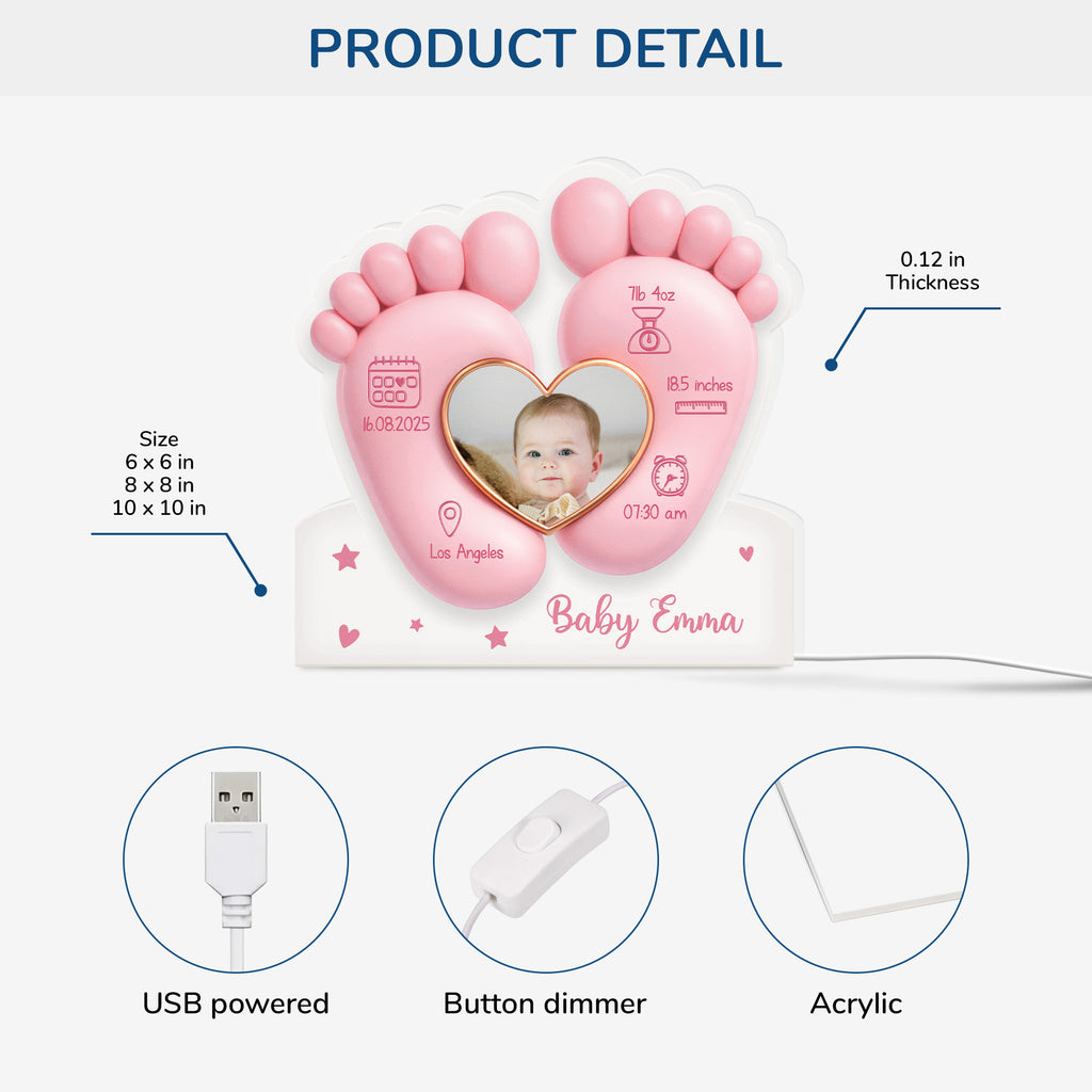 7752LUS3 3d printing effect custom baby photo light box mothers day gift for first time moms 7752lsqaa