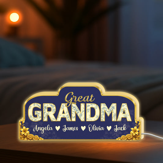 7757LUS1 custom light box with grandkids names gifts for grandma and grandpa 7757ltlna