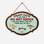 7772QUS1 wooden crazy cats live here do not knock sign_ custom cat lover gifts 7772q6chc