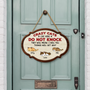 7772QUS2 wooden crazy cats live here do not knock sign_ custom cat lover gifts 7772q6chc