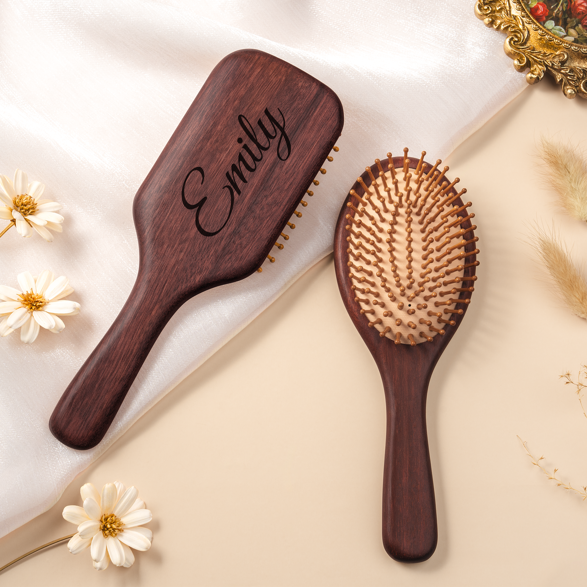 7783AUS2 engraved wooden hairbrush with custom name unique gifts for her 7783aqtf5a