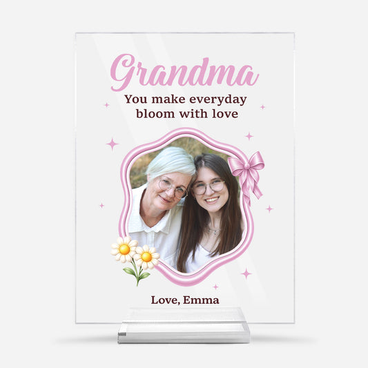 7786RUS1 personalized acrylic photo plaque with stand gifts for grandmamom 7786r8pta