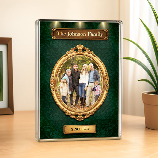 7790RUK2 3d printing effect personalised rectangle acrylic plaque with family pictures 7790rslai