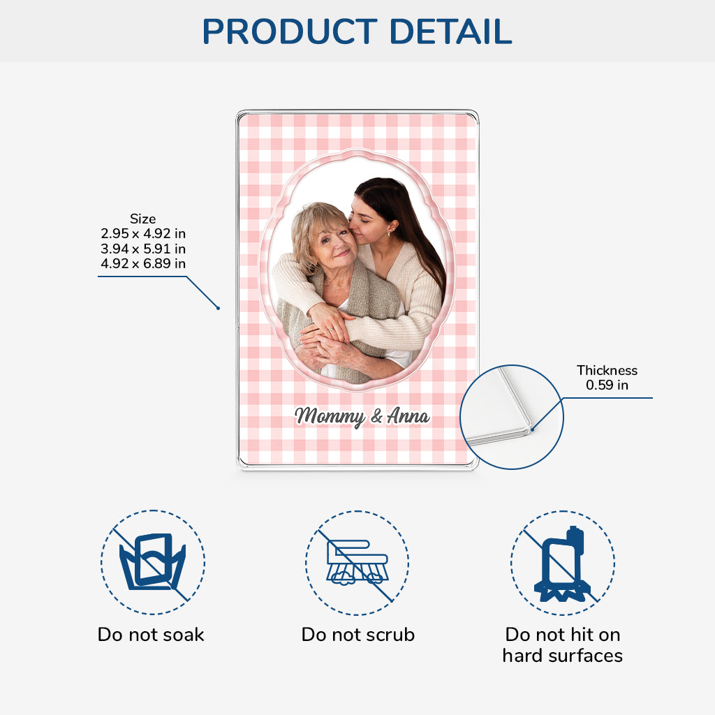 7792RUS3 personalized photo rectangle acrylic plaque gifts for momdad 7792r3qca