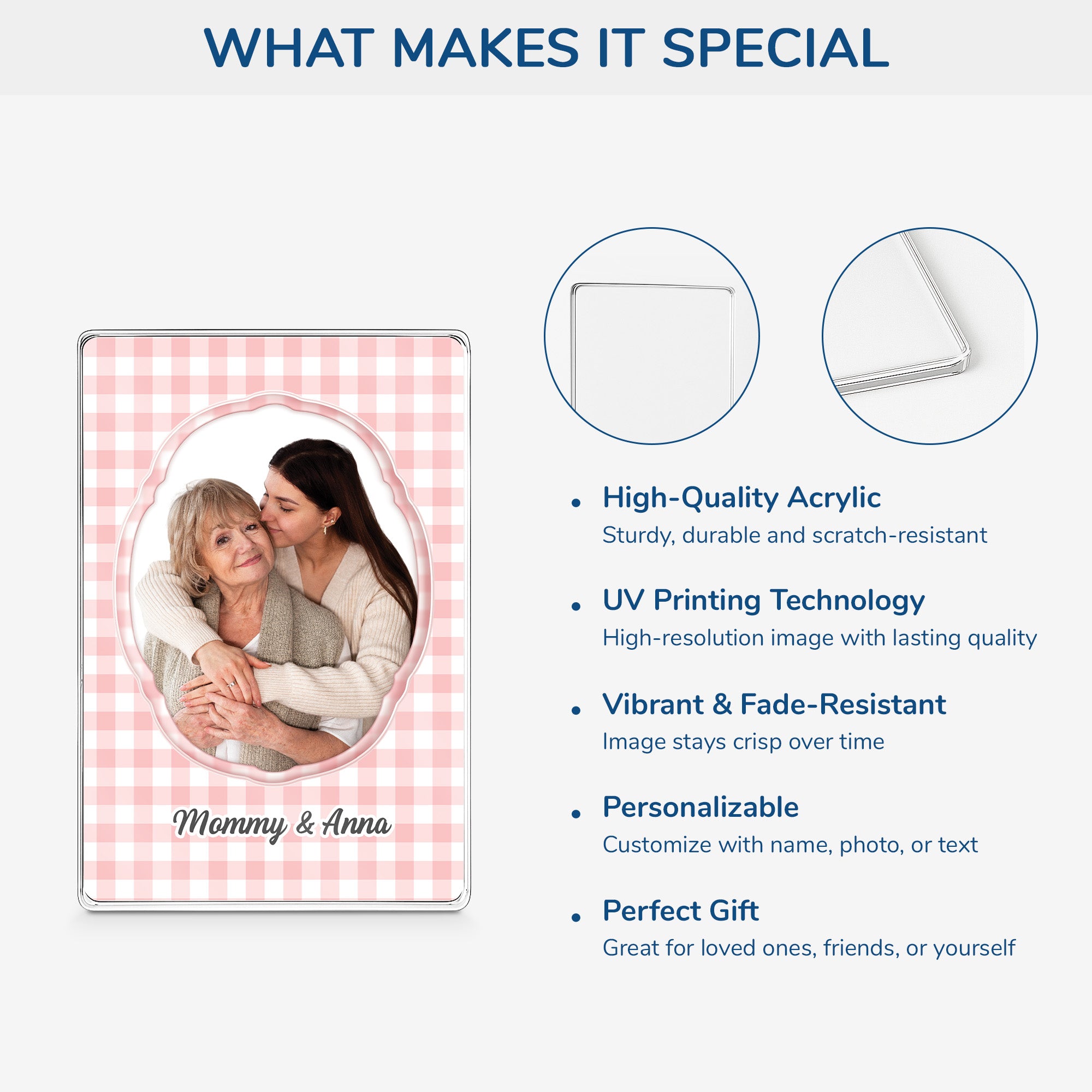 7792RUS4 personalized photo rectangle acrylic plaque gifts for momdad 7792r3qca