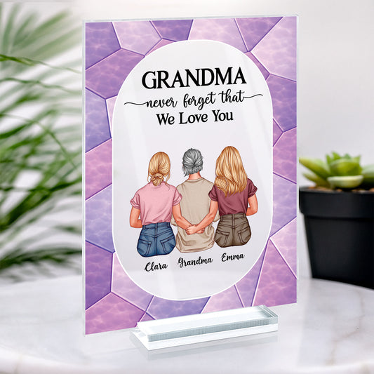 7798RUS1 custom acrylic plaque with stand for momgrandma never forget that i love you 7798rcvma_3