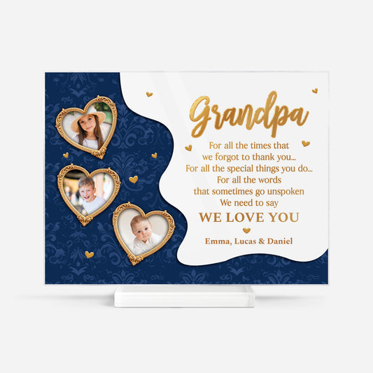7803RUS1 photo acrylic plaque with stand custom mothers day gifts for grandma 7803rtpab