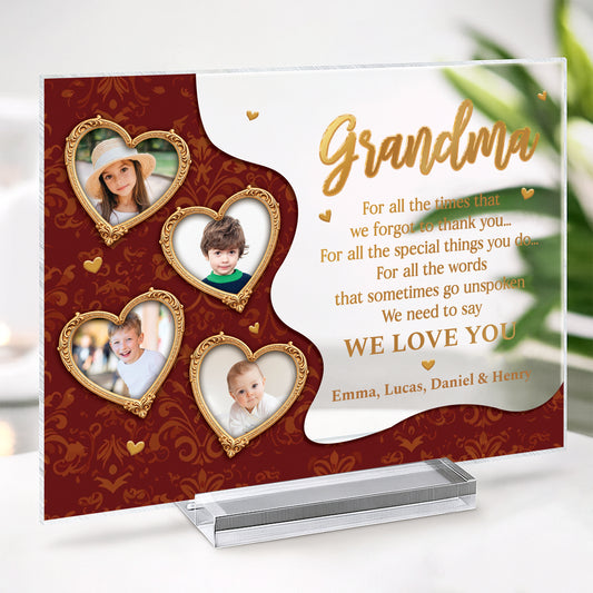 7803RUS2 photo acrylic plaque with stand custom mothers day gifts for grandma 7803rtpab
