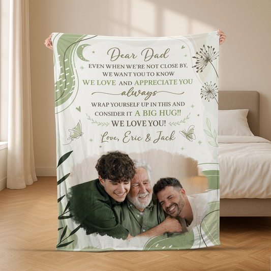 7807BUS2 i love you photo fleece blanket_ custom gifts for mom and dad 7807b3eza