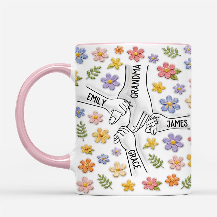 7821MUS2 3d printing effect flower mugs for mothers day custom gifts for momgrandma 7821mcvca