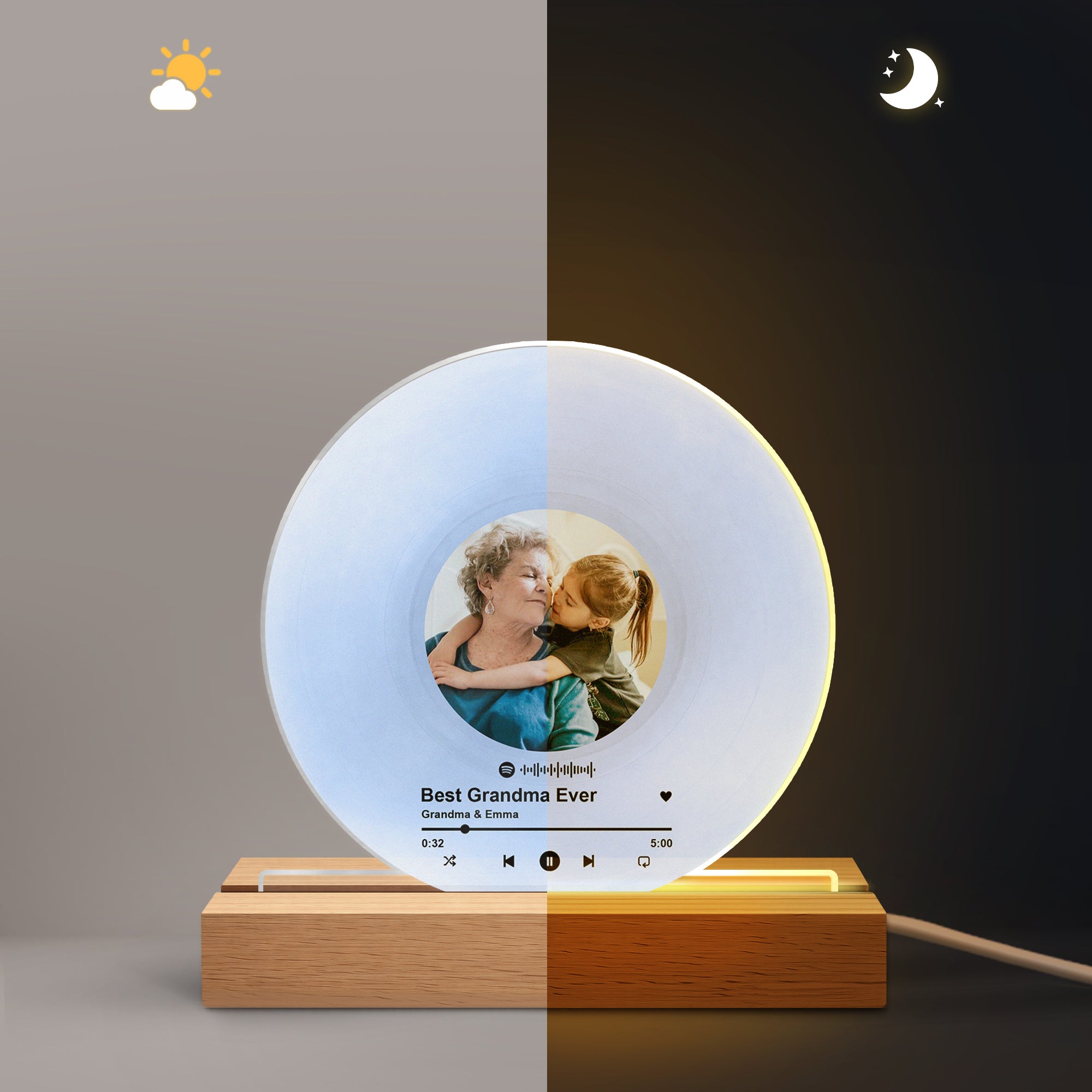 7823LUS2 vinyl night light with photo customized gifts for momgrandma 7823lcpta