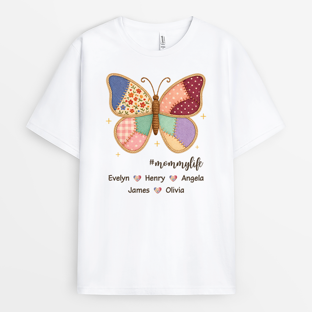 7842AUS1 butterfly shirt with names personalized gifts for grandmamom 7842a6fna