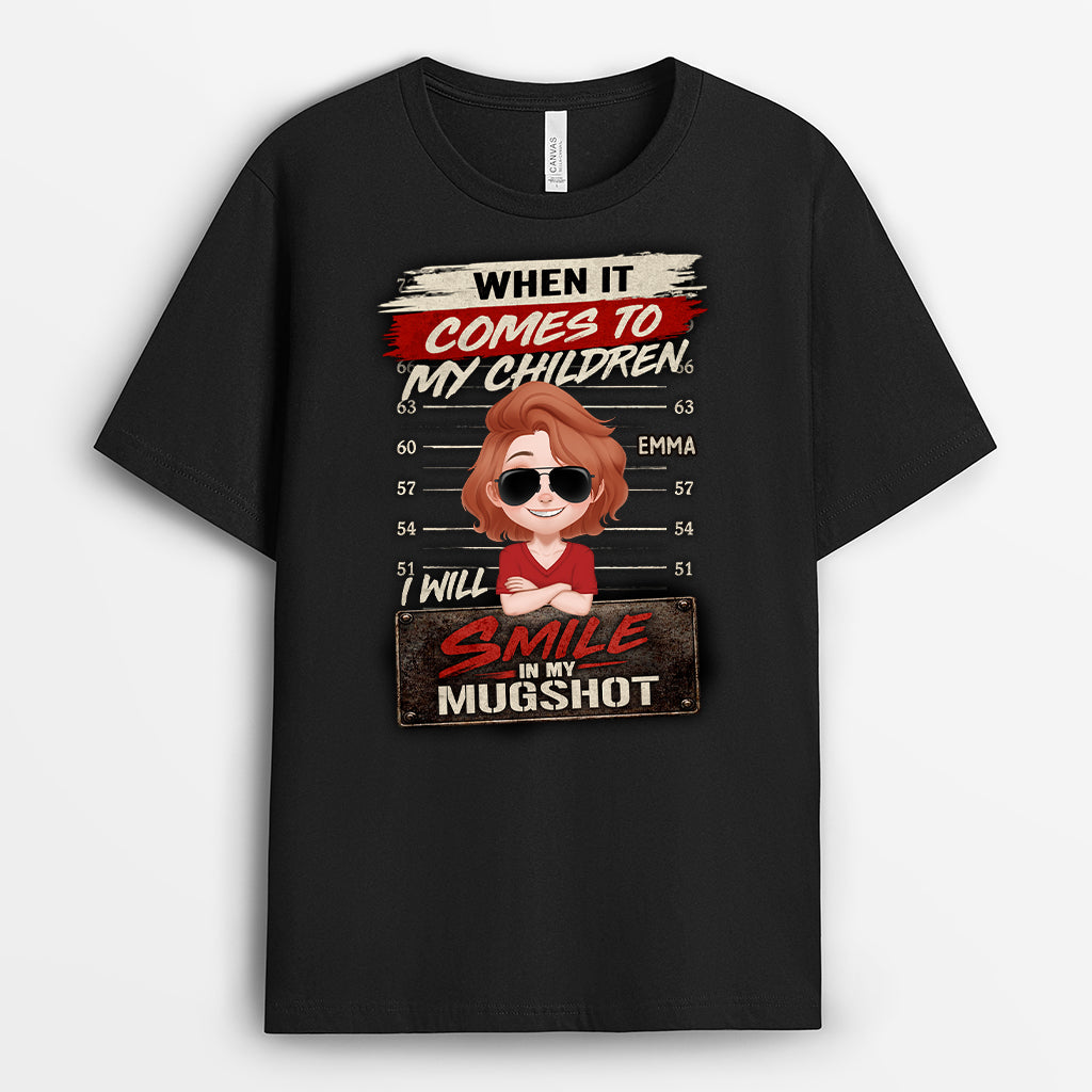 7868AUS1 i will smile in my mugshot shirt custom gifts for momdad 7868asqma