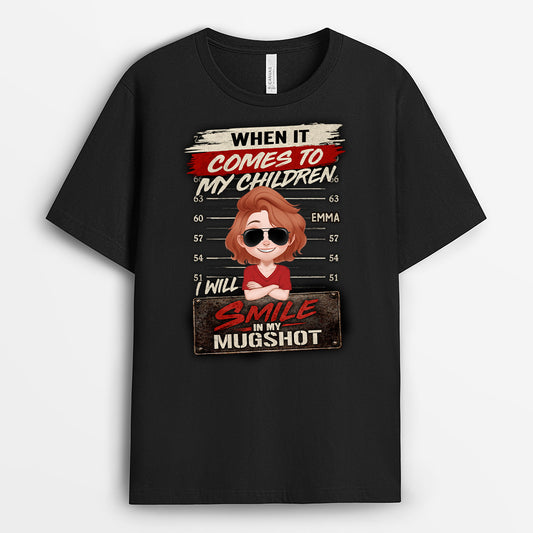 7868AUS1 i will smile in my mugshot shirt custom gifts for momdad 7868asqma
