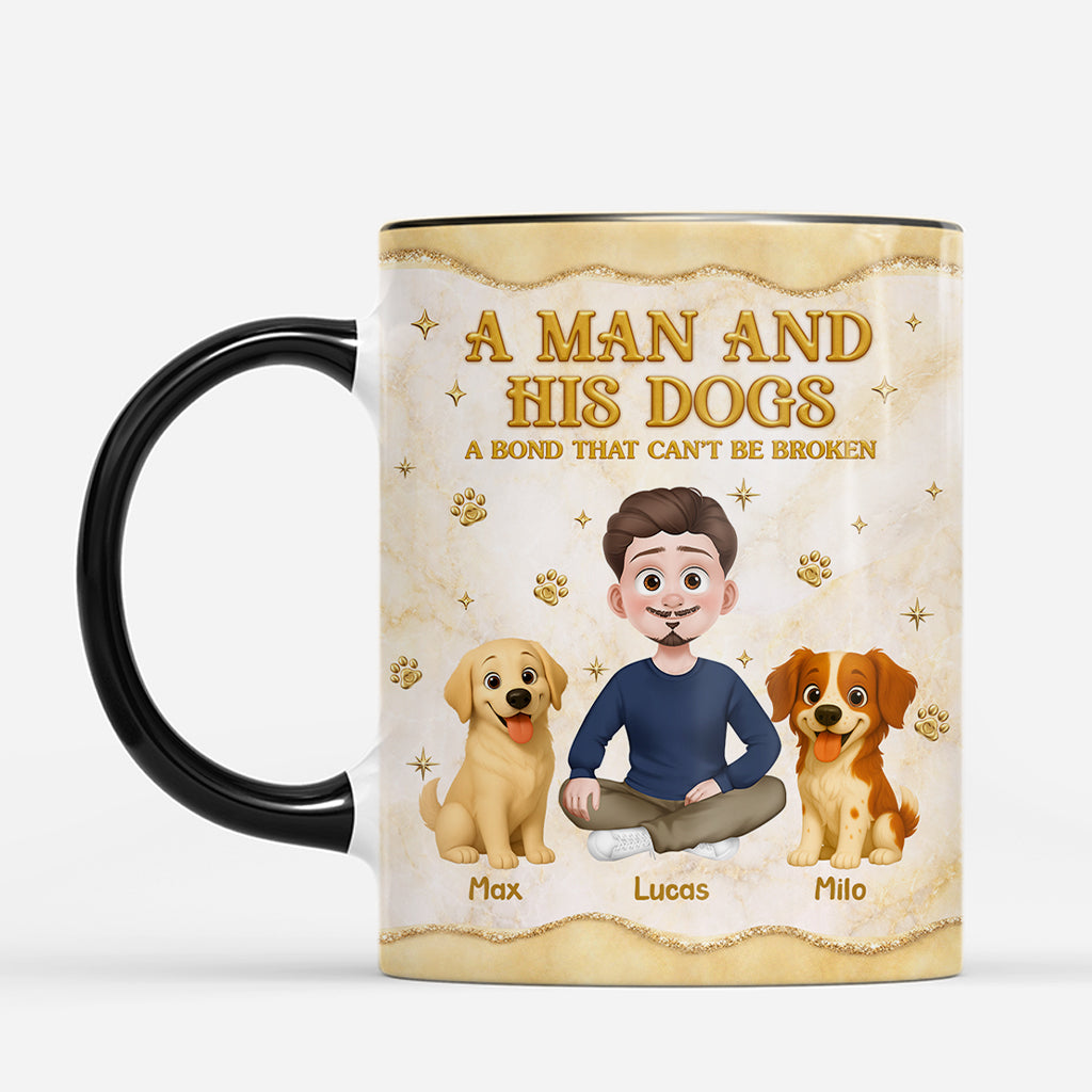 7879MUS2 3d printing effect custom dog and owner mug a bond that cant be broken_ 7879mcpzc