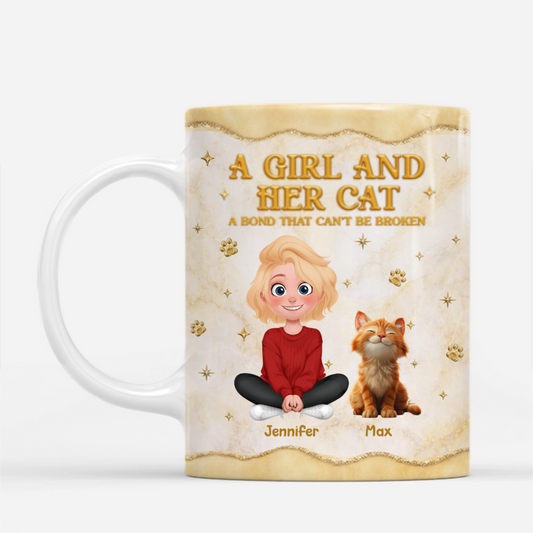 7879MUS3 3d printing effect custom cat and owner mug a bond that cant be broken_ 7879mcpzd