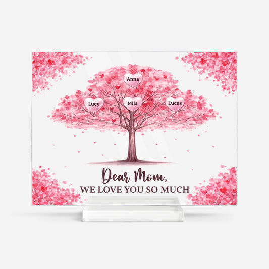 7889RUS1 family tree acrylic plaque with stand custom gifts for momdad 7889rtpca