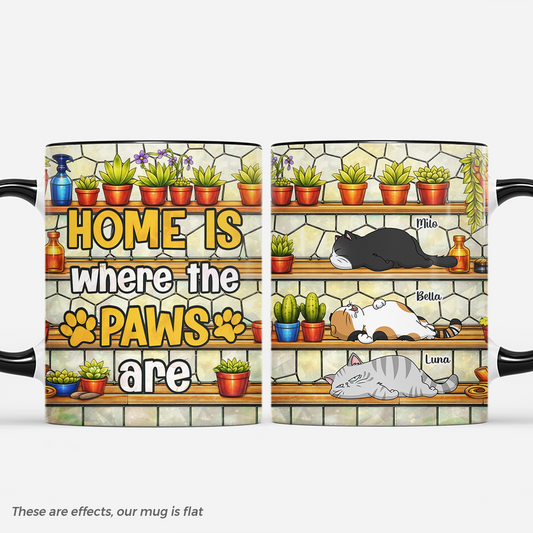 7893MUS1 3d printing effect home is where the paws are mug custom cat mug 7893mcfad_037156c4 0e30 4ee5 b3cb f209fabe4bb7