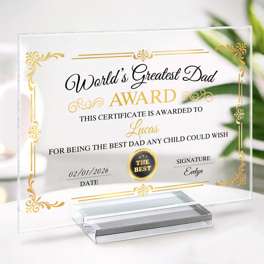 7894RUS2 acrylic award plaque with stand personalized gifts for momgrandma 7894rcpaa