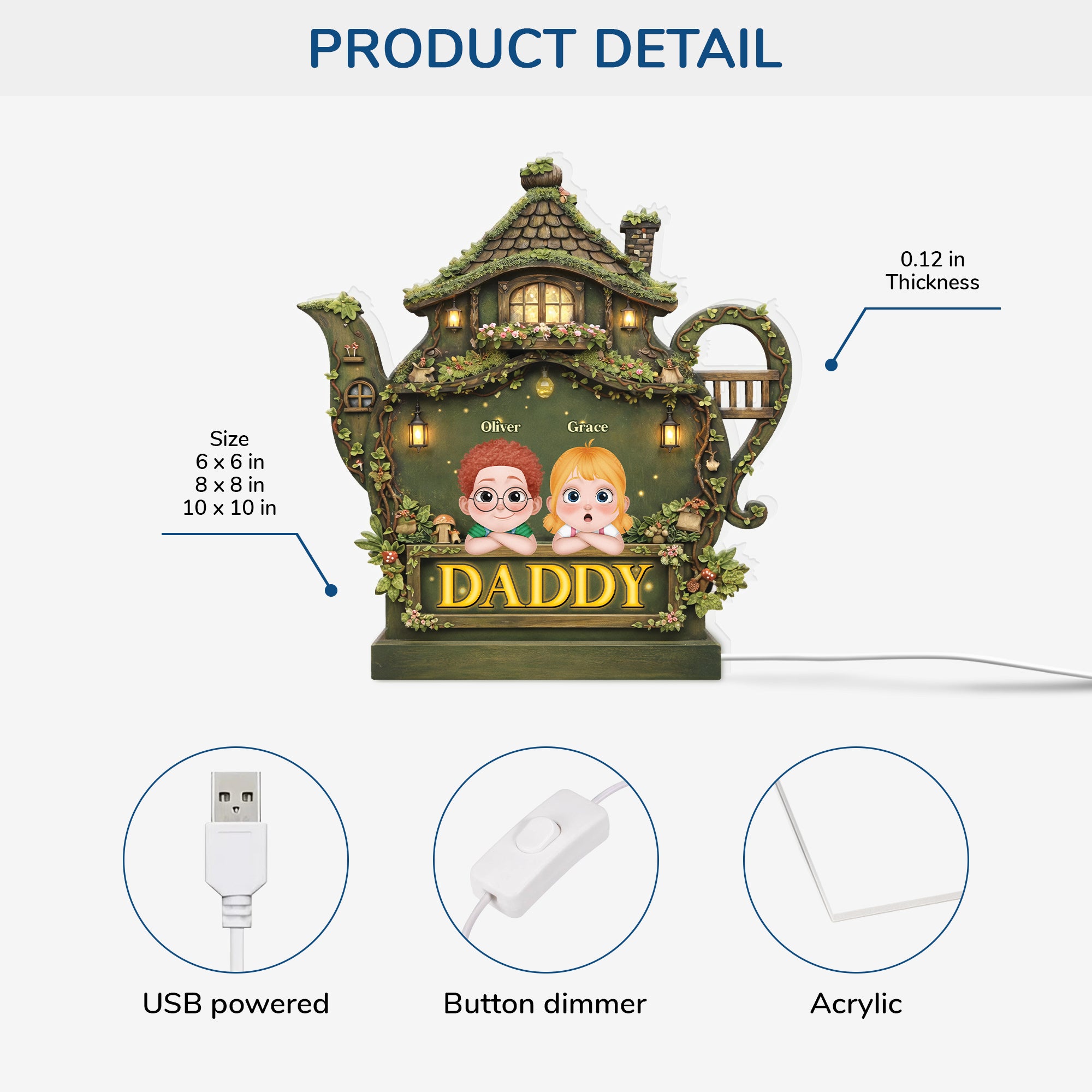 7898LUS2 custom light box with kids unique gifts for momdad 7898ltpna