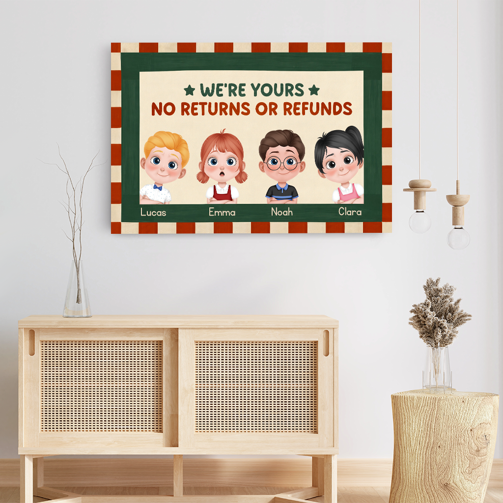 7903CUS3 were yours no returns or refunds canvas custom gifts for parents  grandparents 7903c8hma