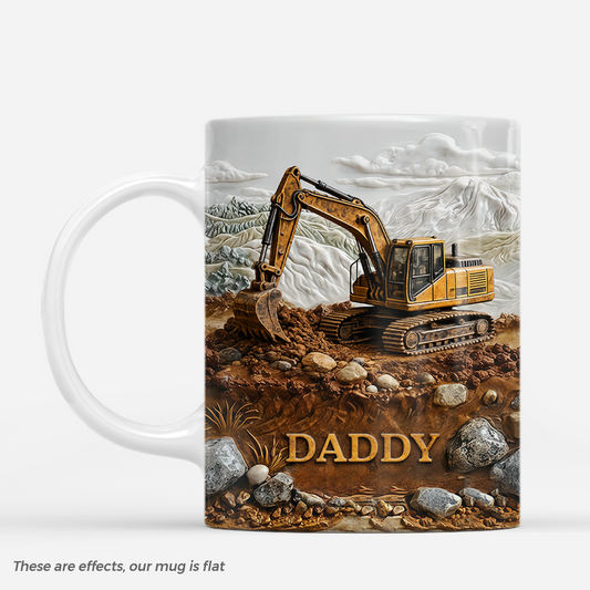 7908MUS1 3d printing effect crane truck mug custom gifts for dadgrandpa 7908m6kmb