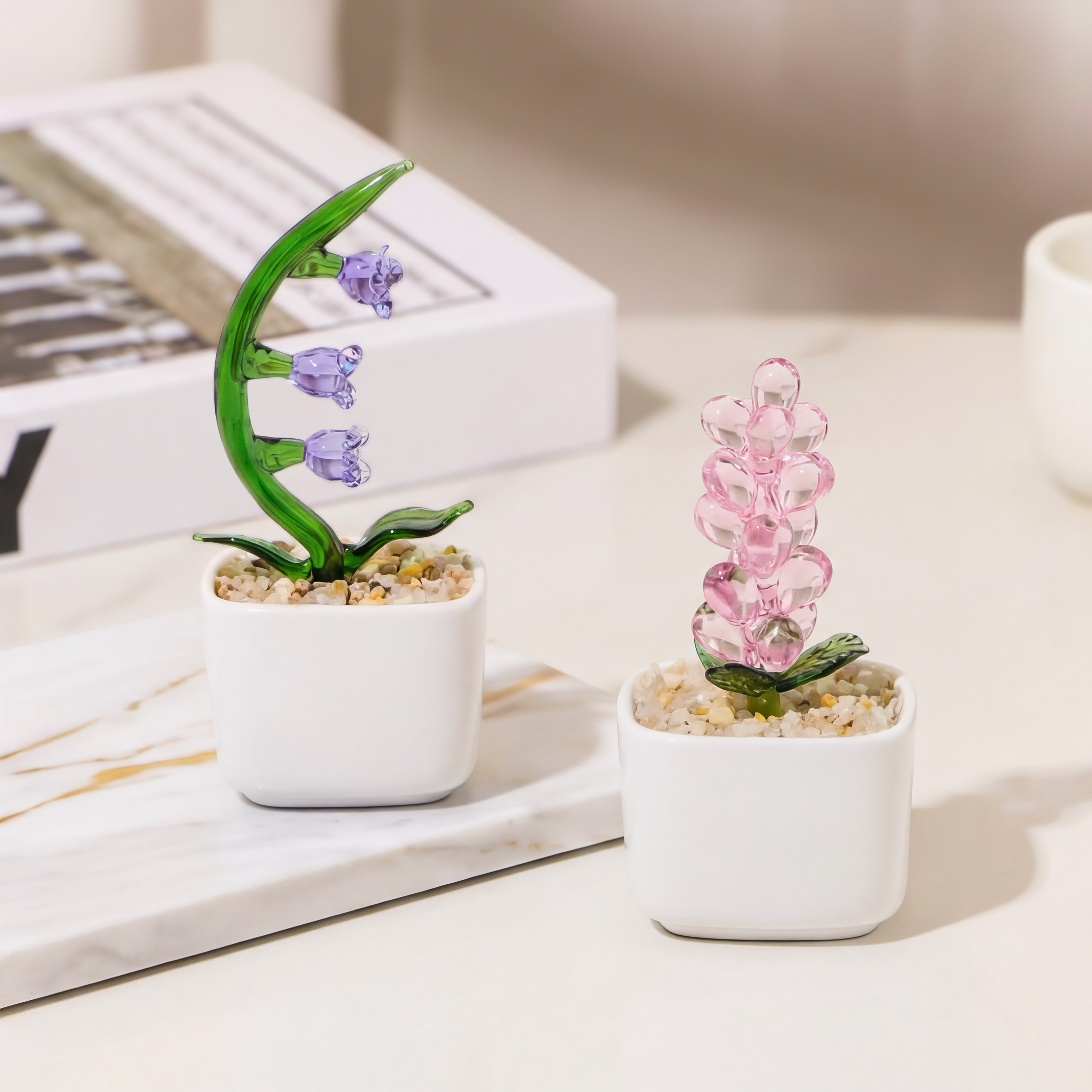 7916AUS1 handmade glass potted plants unique decor gifts for her 7916aokv5a